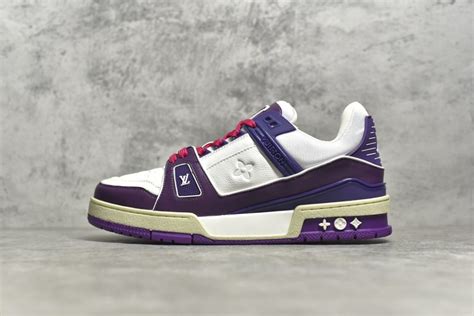 purple louis vuitton trainer